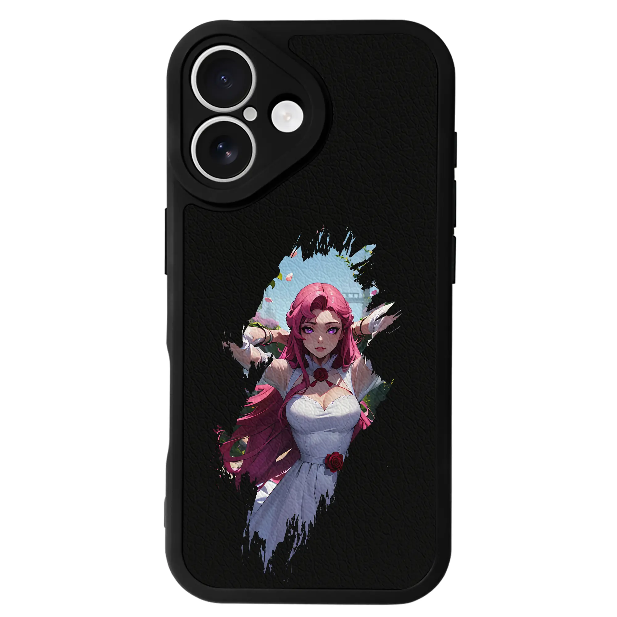 コードギアス 反逆のルルーシュ グッズ ユーフェミア・リ・ブリタニア - IPhone 16シリーズ対応 ・ シリコンスマホケース ・ レザー調 ・ 高精度フィット ・ 耐衝撃 ・ ワイヤレス充電対応 ・ 精密カット